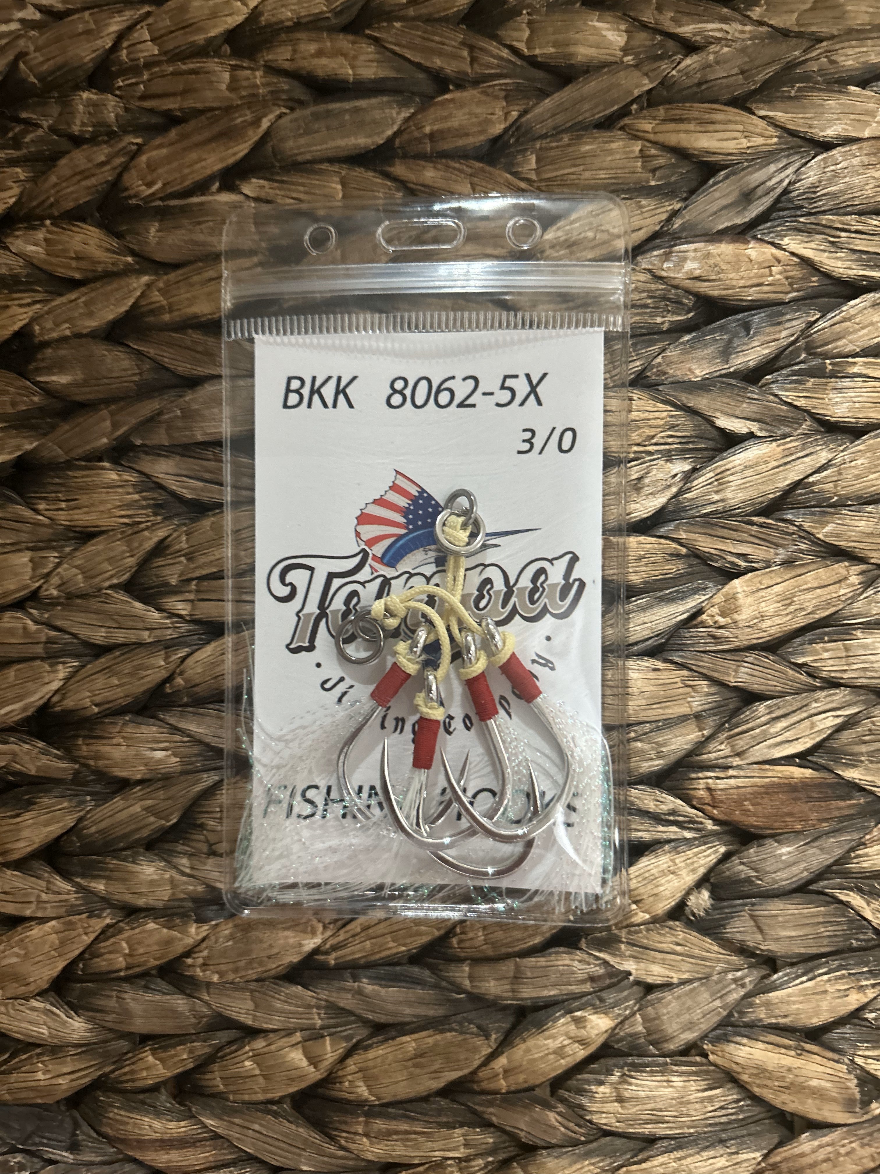 TJC'S Pro Series 2 Pack Twin Assist Hooks. With 5X Strong BKK 8062 Hoo