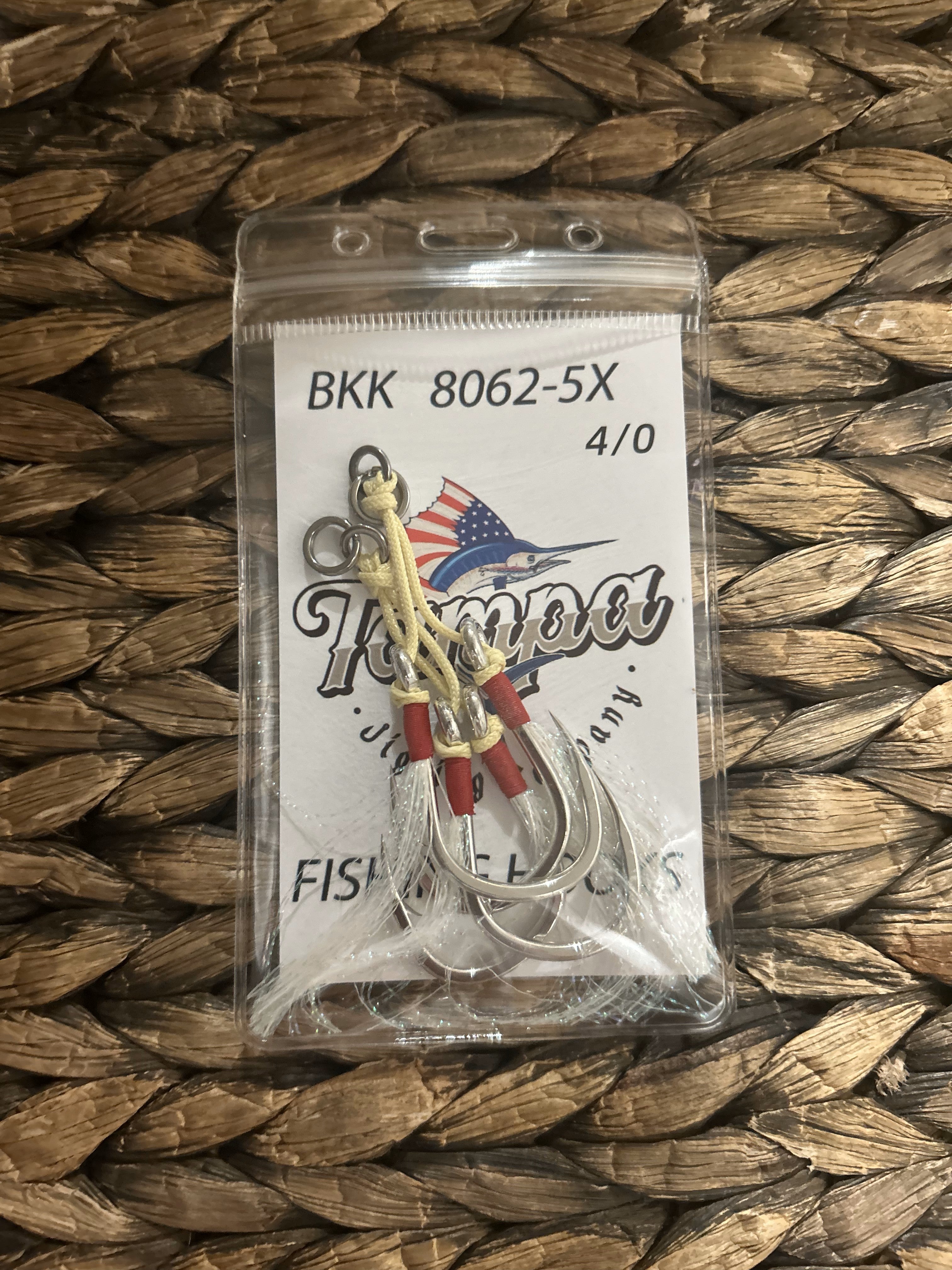 TJC'S Pro Series 2 Pack Twin Assist Hooks. With 5X Strong BKK 8062 Hoo