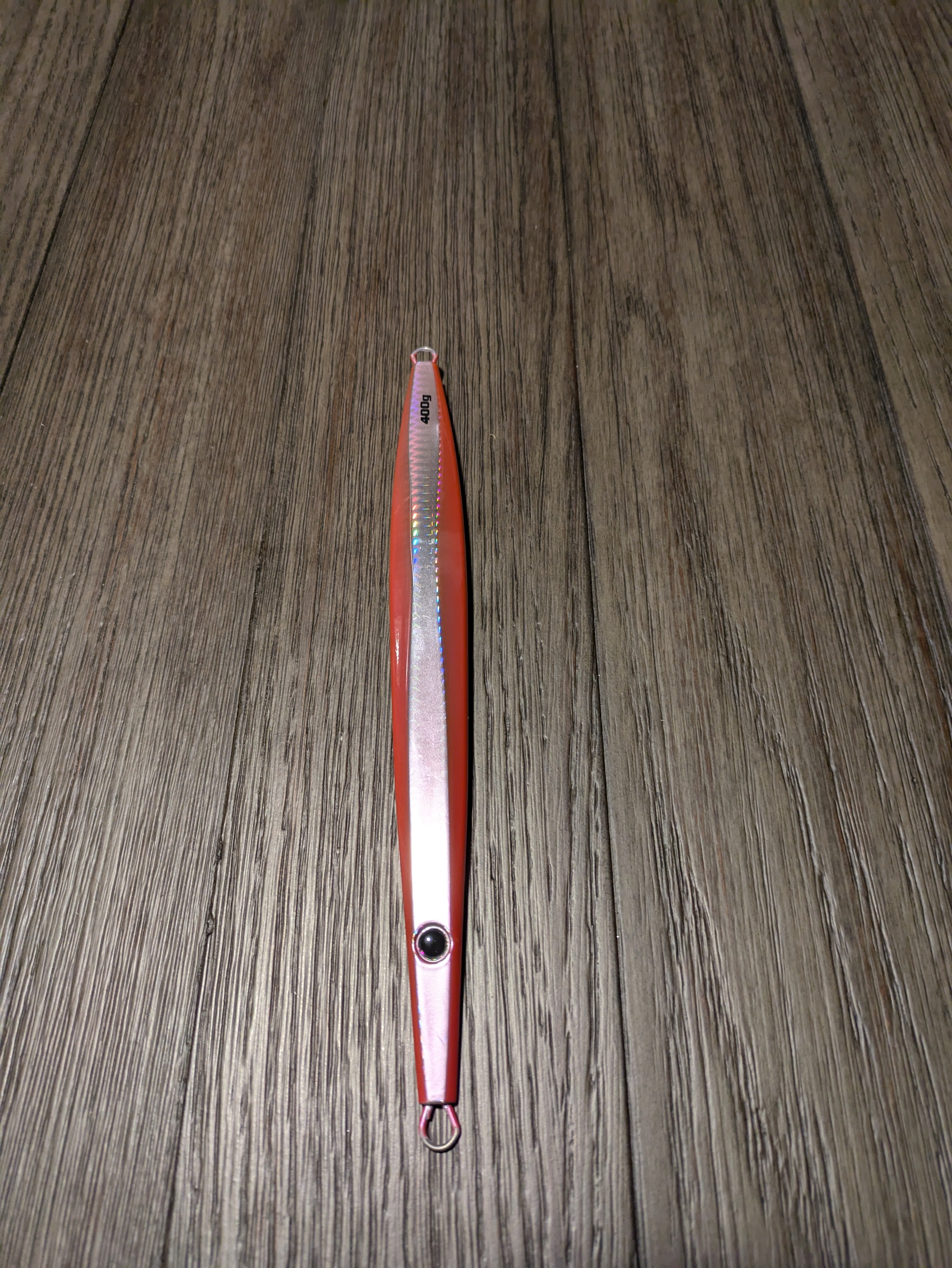TJC300-011 Slow Pitch Jig: Pink and Silver Flash with Glow. AKA 