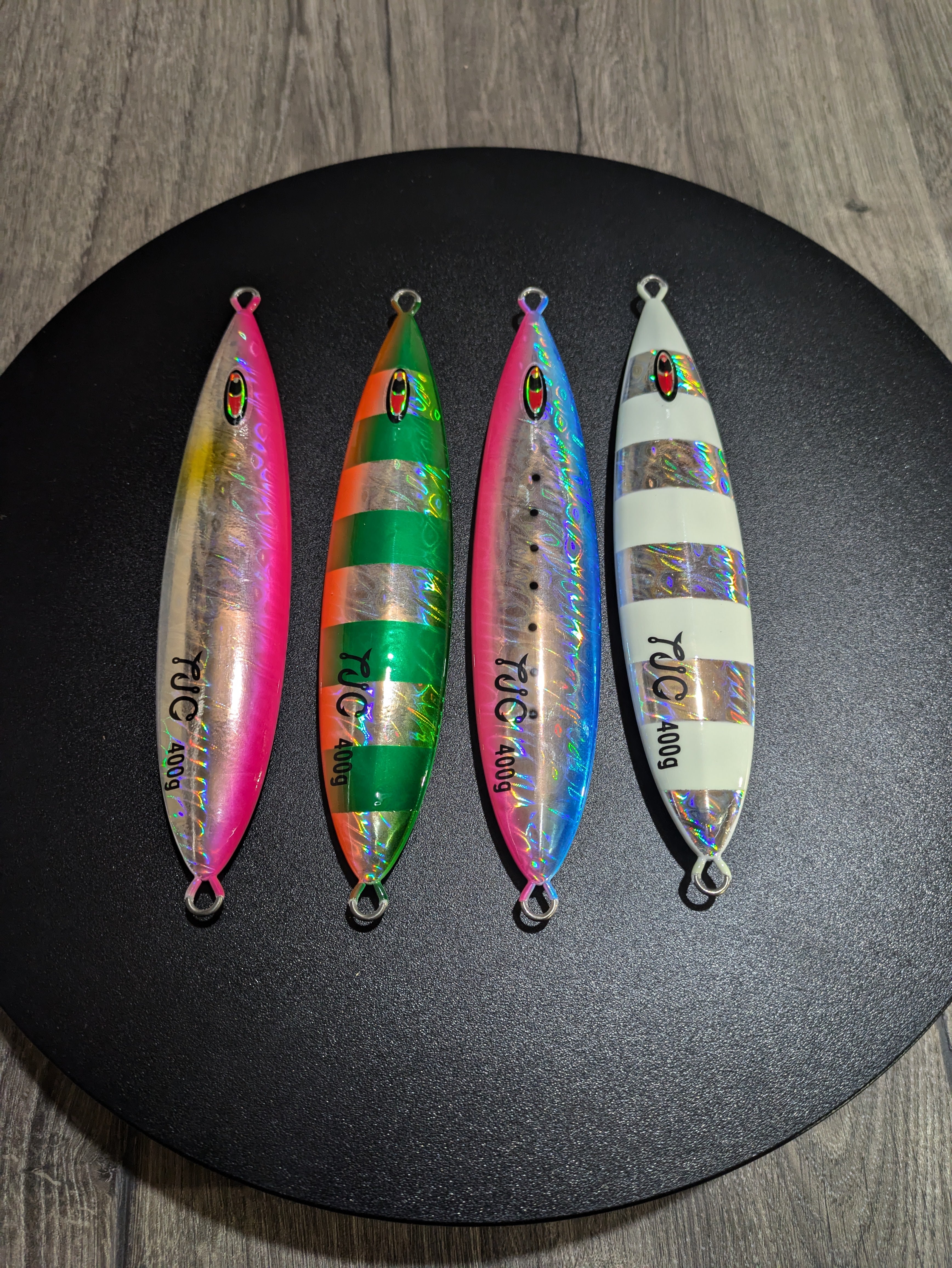 TJC200 The Goblin: Green Stripe Orange and Silver Flash with Glow