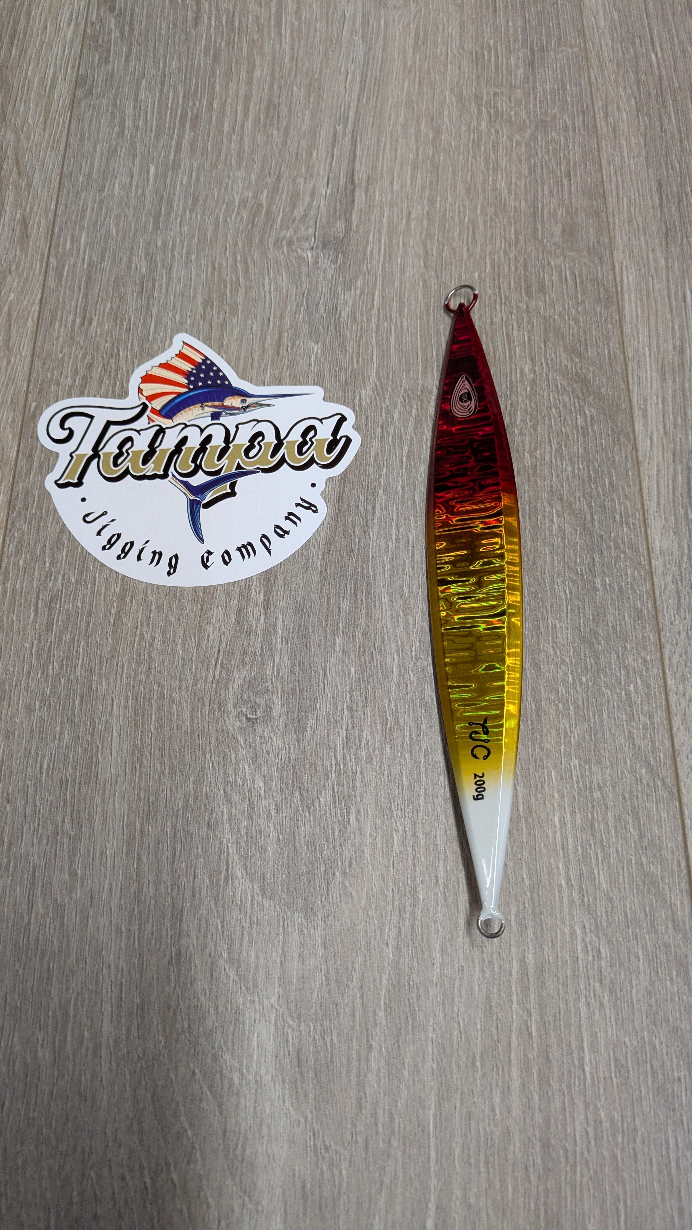 TJC200-070 Slow Pitch Jig: Copper Gold with Glow Accents 