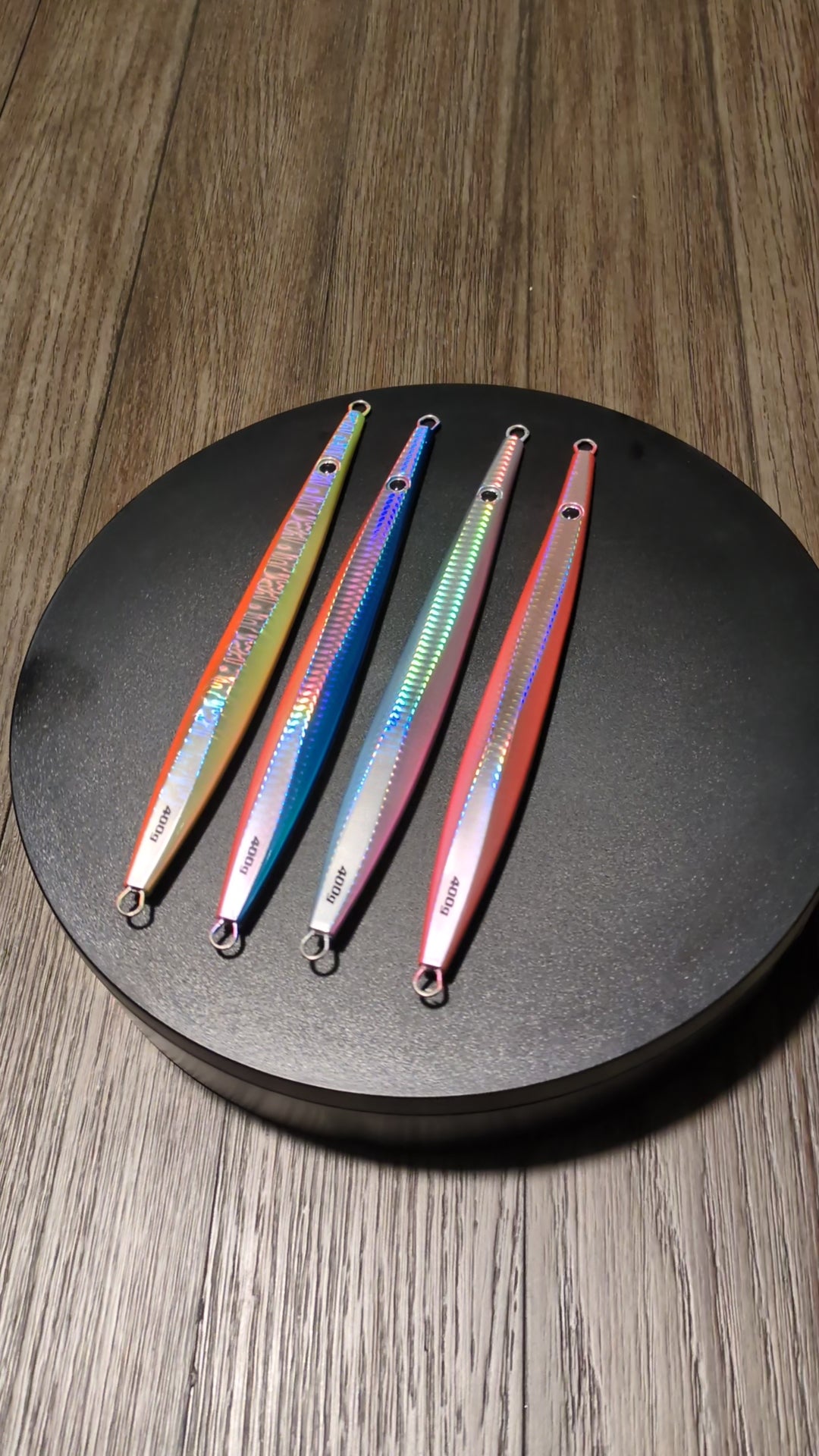 TJC101 The Taurus Slow Pitch Jig: Orange and Green with Silver Flash a