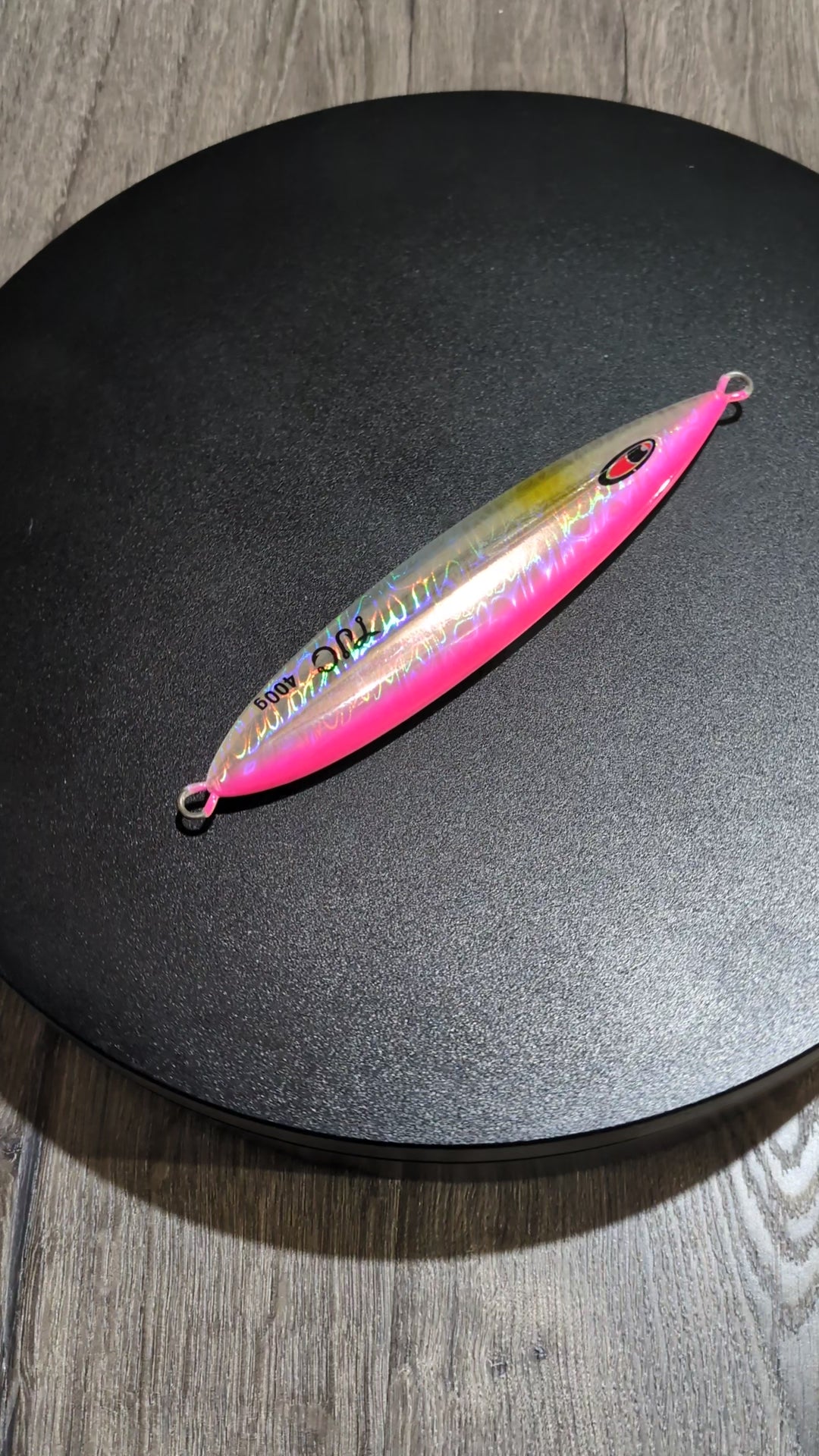 TJC200 The Goblin Slow Pitch Jig: Pink With Silver Flash and Glow